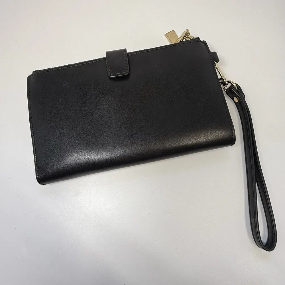 Michael Kors Adele Studded Black Leather Smartphone Wristlet Wallet - Picture 5 of 11